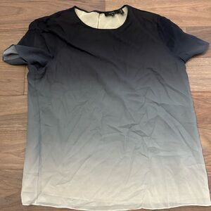 Theory Gradient Black and Gray Blouse